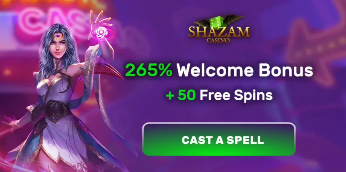 Login and New Account Registration at Shazam Casino